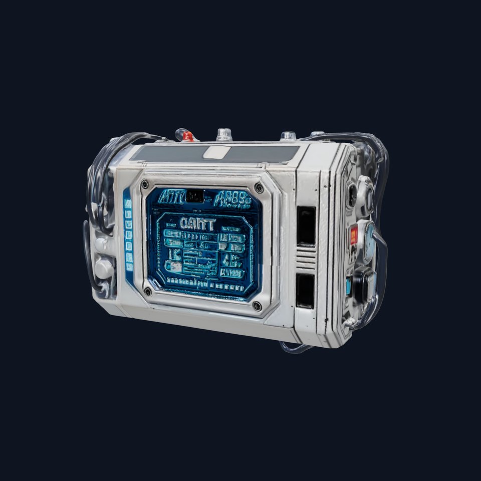 Futuristic Device Model Pack with Digital Display